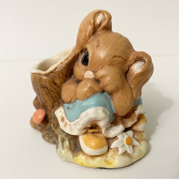 Vintage Woodlander Tinker Ware Stoneware Sally Bunny Rabbit Figurine - Picture 8 of 11